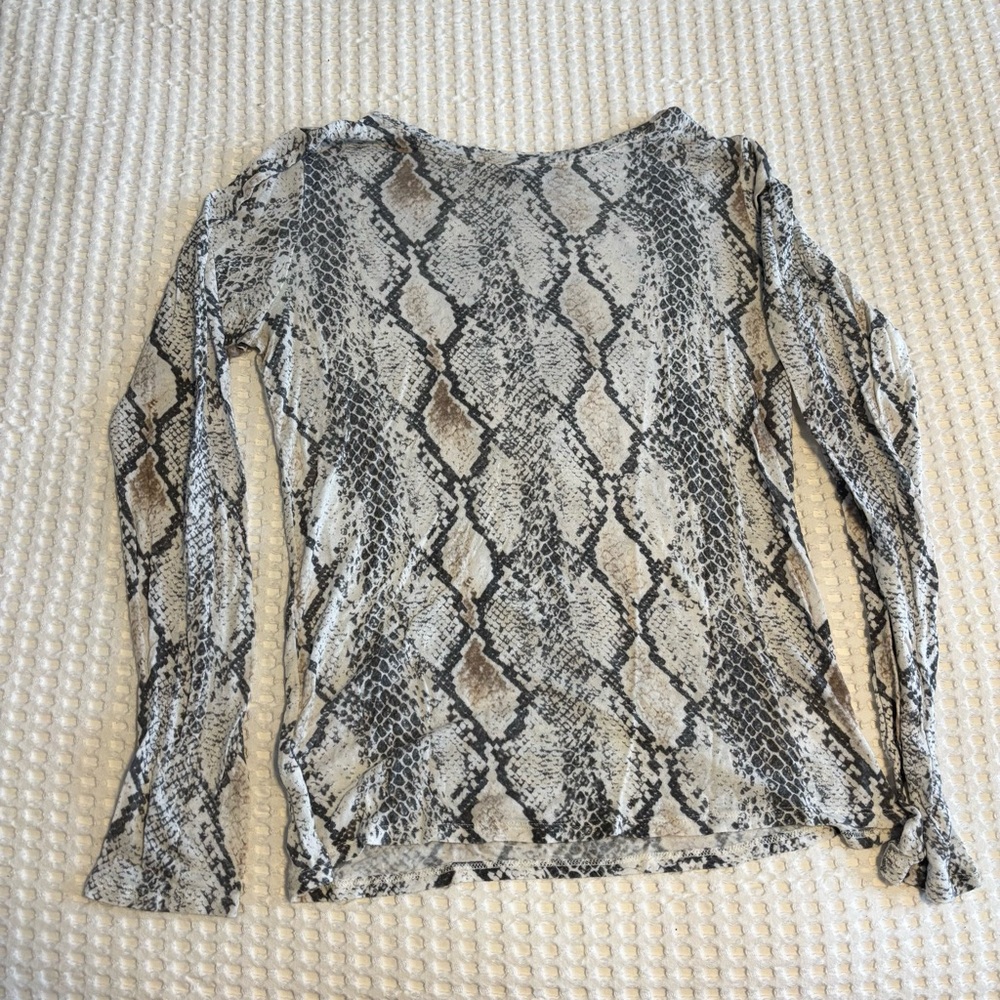 Snakeskin Print Women's Top